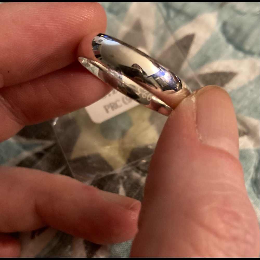 Men’s sterling silver band. Size 10- never worn (wrong size).